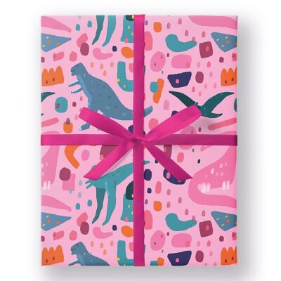 Abstract Dinosaurs Gift Wrap (3535)