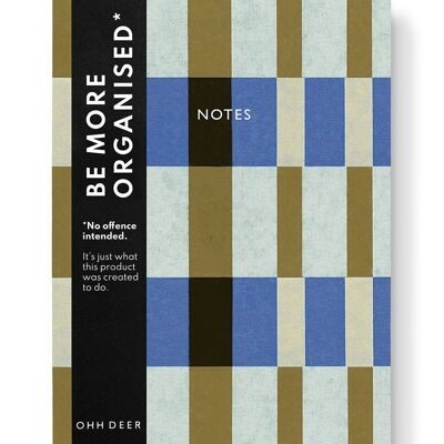 Evelina Blue & Green Stripes Linen Notebook (9188)