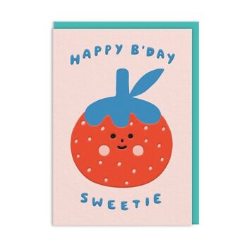 Carte d'anniversaire Sweetie Fraise (10451) 1