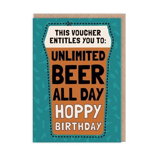 Unlimited Beer Voucher Birthday Card (9481)