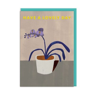 Geburtstagskarte „Have A Lovely Day“ mit Orchideenmotiv (9516)
