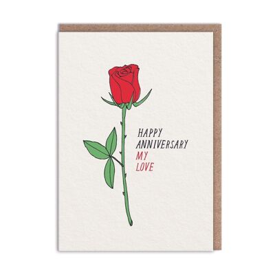 Rose My Love Anniversary Card (9831)