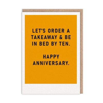In Bed By Ten Anniversary Card (9832)
