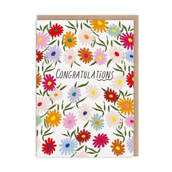 Carte de félicitations fleurs (9820) 1