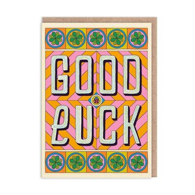 Typografische Grußkarte „Viel Glück“ (9829)