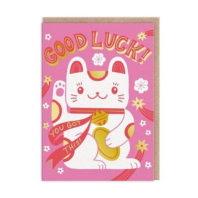 Lucky Cat Good Luck Card (9825)