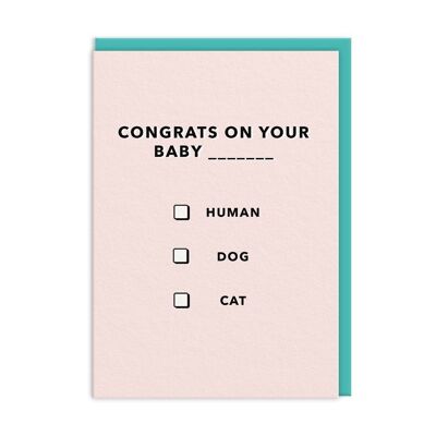 Herzlichen Glückwunsch zu Ihrem Baby HIER EINFÜGEN Grußkarte (9792)