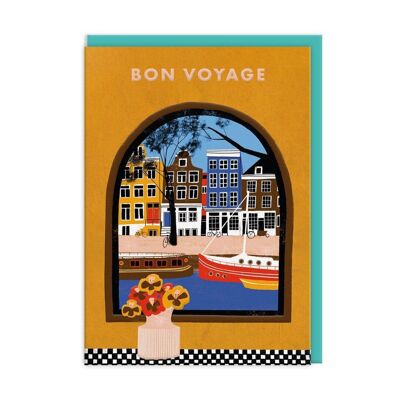 Bon Voyage Amsterdam Leaving Card (9633)