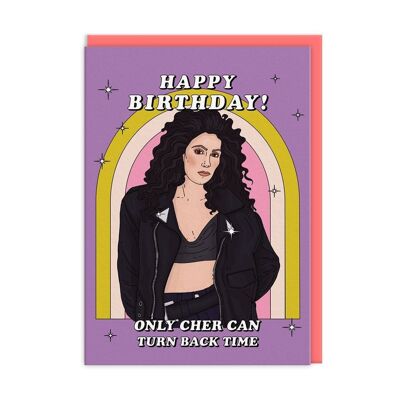 Tarjeta de cumpleaños Sólo Cher puede regresar el tiempo (9545)