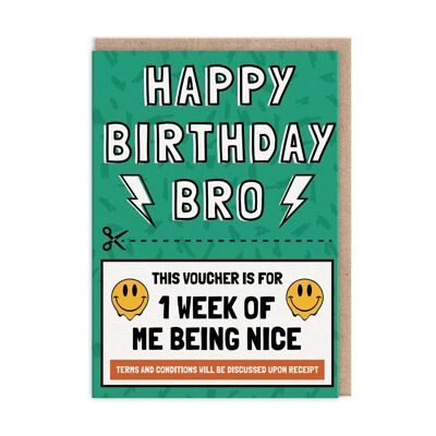 Tarjeta de cumpleaños para hermano agradable para una semana (9487)