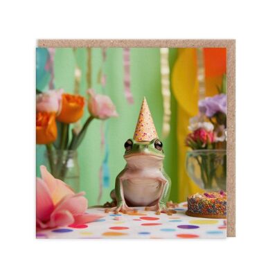 Frog At Table Birthday Card (10509)