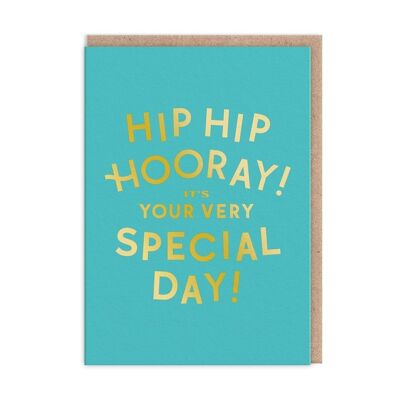 Tarjeta de cumpleaños del día especial Hip Hip Hurra (9282)