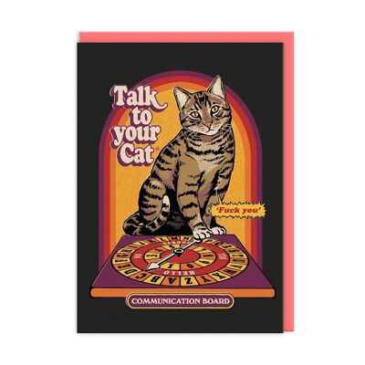 Parlez à votre carte de vœux de chat (9532)