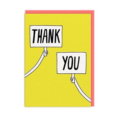 Tarjeta de felicitación con carteles de agradecimiento (9800)