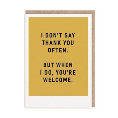 You're Welcome Thank You Card (9796)