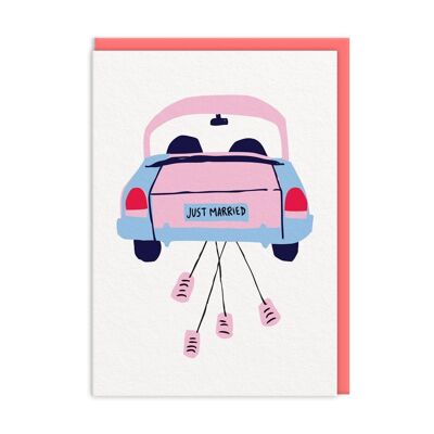 Car and Cans Just Married Card (9810)