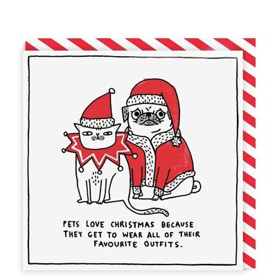 Pets Love Christmas Greeting Card (699)