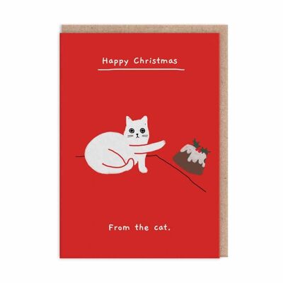 Cartolina di Natale con budino di gatto (9677)