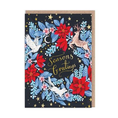 Festive Animals Christmas Card (9689)