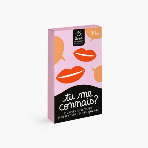 TU ME CONNAIS ? - 25 cartes pour tester si on se connaît si bien que ça !