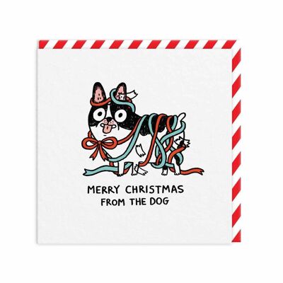 Tarjeta navideña Feliz Navidad del perro (9717)