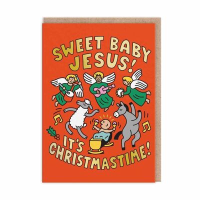 Tarjeta de Navidad del Dulce Niño Jesús (9661)
