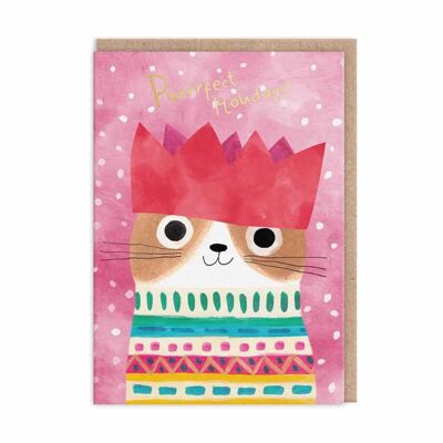 Crown Cat Christmas Card (9697)