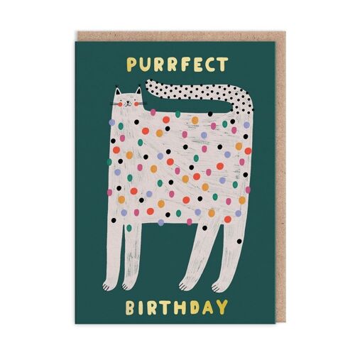 Spotty Cat Happy Birthday Card (10458)