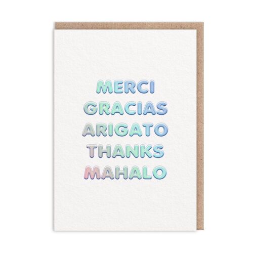 Merci, Gracias, Arigato Thank You Card (9799)