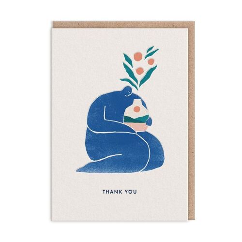 Figure and Flowers Thank You Card (10503)