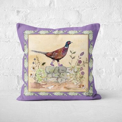 Pheasant Bouquet Boots cushion