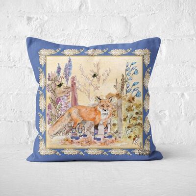 Fox Bouquet Boots Cushion