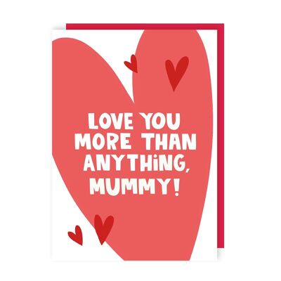 Te amo más que cualquier cosa Paquete de 6 tarjetas para el día de la madre