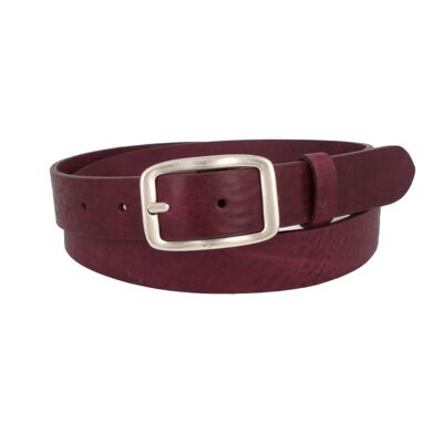 Belt Women's Unisex Leather Batman Berry Viola