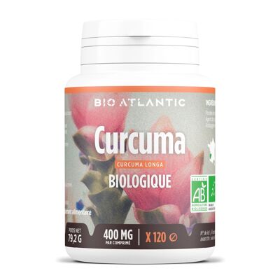 Cúrcuma Orgánica - 400 mg - 120 comprimidos