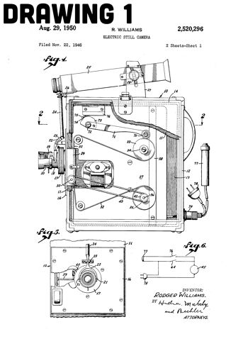 Tirages de dessin de brevet d'appareil photo électrique 5