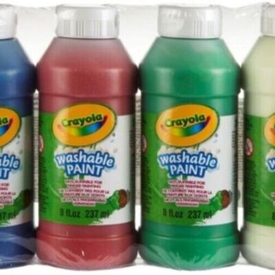 6 botellas de pintura lavable