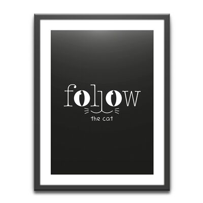 Cuadro decorativo "follow the cat"