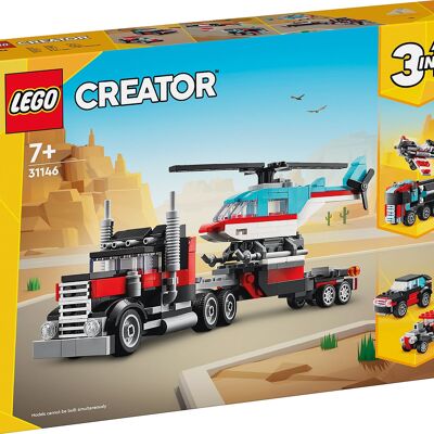 LEGO 31146 - Creator Camión Remolque y Helicóptero