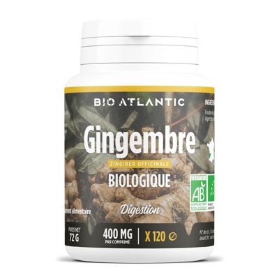 Organic Ginger - 400 mg - 120 tablets