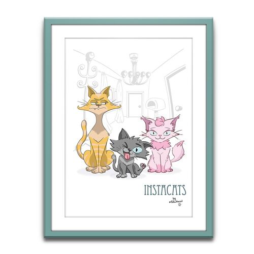 Cuadro decorativo "instacats"