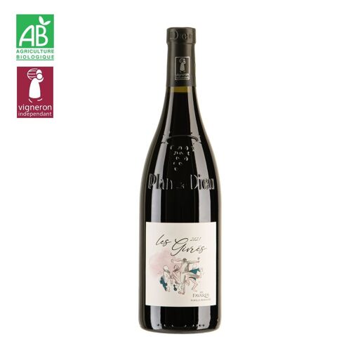Vin rouge Bio - Plan de Dieu 2021 - Grenache, Syrah - Vallée du Rhône - Les Givrés (75cl)