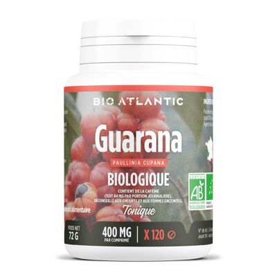 Organic Guarana - 400 mg - 120 tablets