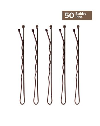 Pinces à cheveux marron Brushworks - 50 pièces 3