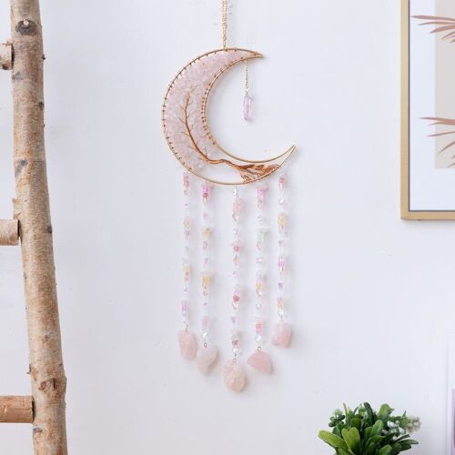 60cm Crystal Tree of Life Moon Dreamcatcher