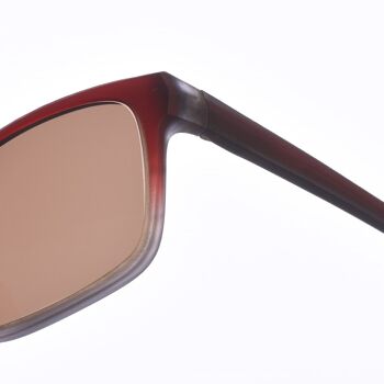 Zen eyewear Lunettes de soleil unisexes en acétate de métal de forme carrée Z408 2