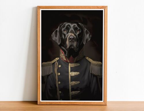 Labrador 02 Vintage Style Dog Portrait, Dog Wall art, Dog Head Human Body, Dog Print, Dog Poster, Home Decor, Dog Gift