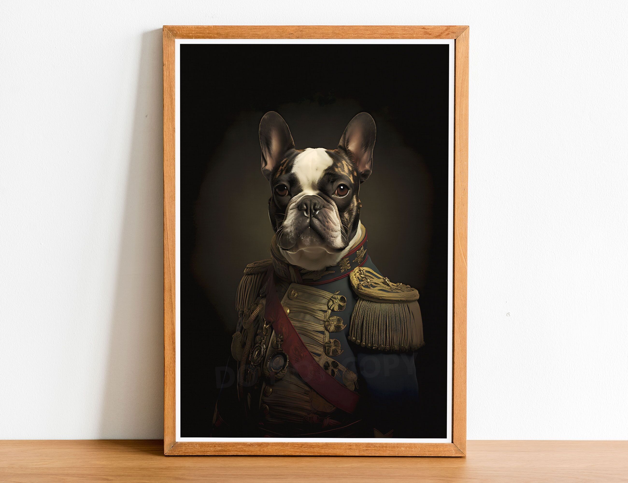 Bulldog Hand hot Printed Art