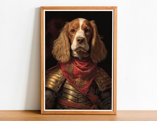 Cocker Spaniel Vintage Style Dog Portrait, Dog Wall art, Dog Head Human Body, Dog Print, Dog Poster, Home Decor, Dog Gift
