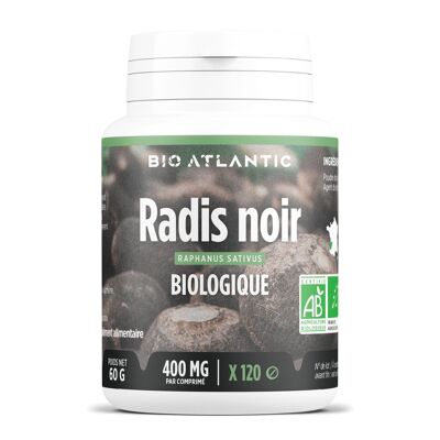 Organic black radish - 400 mg - 120 tablets